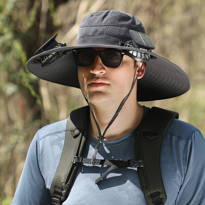 Solar-Powered Cooling Hat – UV Protection + Long Battery | SaraGadgetech