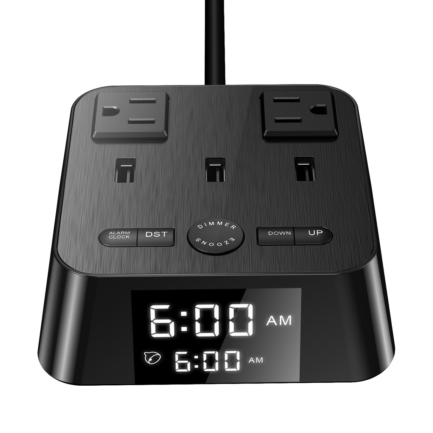 LED American Standard Socket USB Alarm Clock Socket