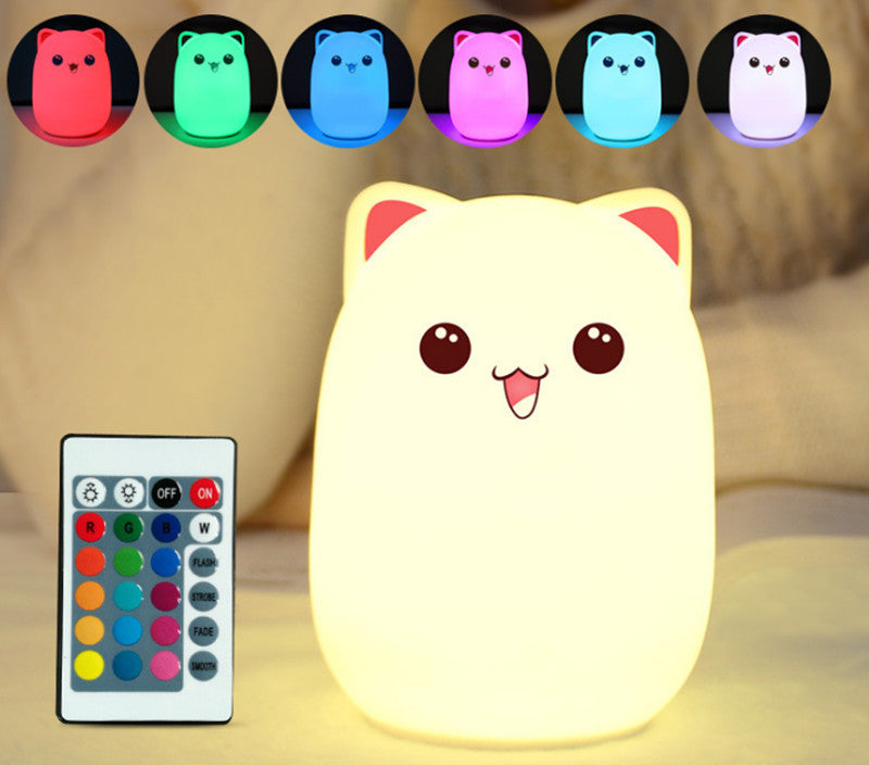Cartoon silicone lamp clapping lamp colorful night lamp - My Store