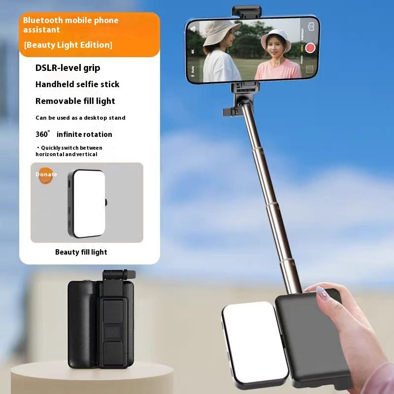 Multifunctional Fill Light Telescopic Stable Selfie Stick - My Store