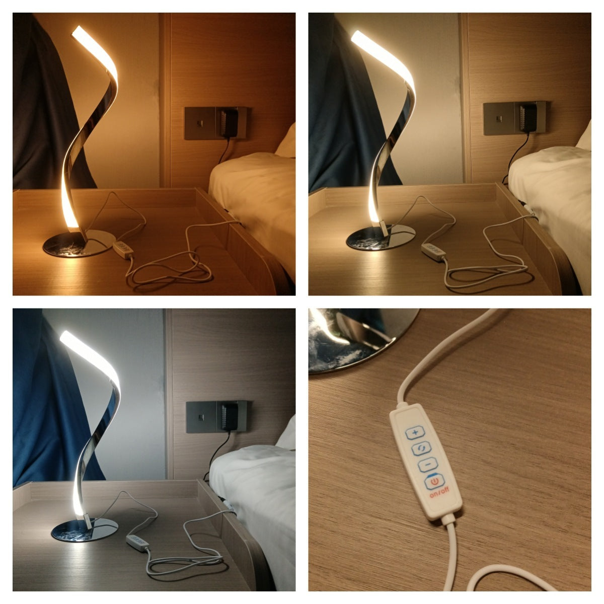 Snake Lamp Spiral Table Lamp Bedroom Bedside Small Night Lamp - My Store