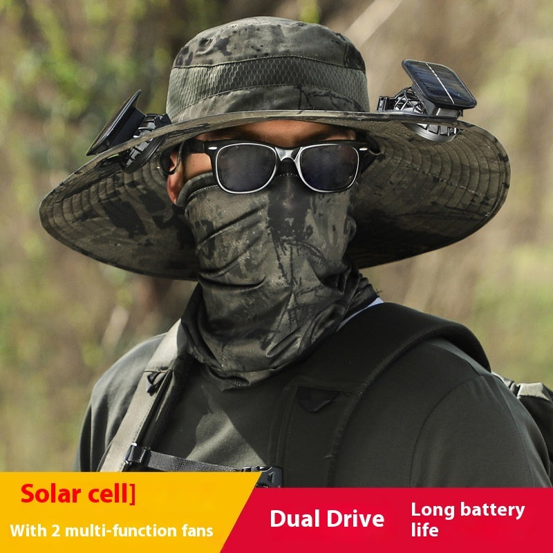 Solar-Powered Cooling Hat – UV Protection + Long Battery | SaraGadgetech