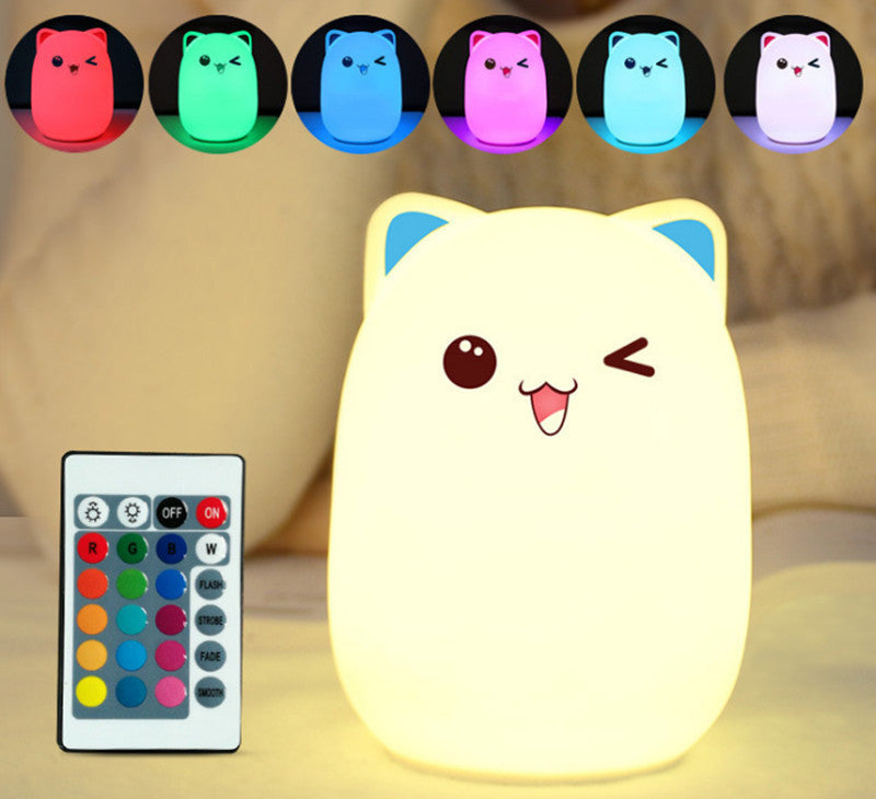 Cartoon silicone lamp clapping lamp colorful night lamp - My Store
