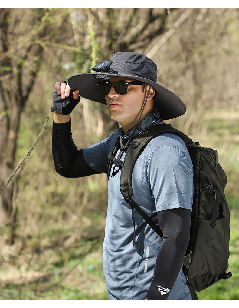 Solar-Powered Cooling Hat – UV Protection + Long Battery | SaraGadgetech
