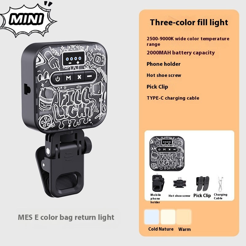 Tofu Light Rgb Pocket Fill Light Live Broadcast Chin Mobile Phone