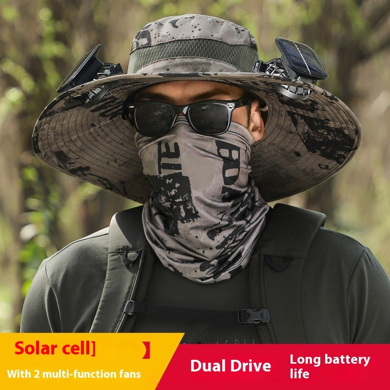 Solar-Powered Cooling Hat – UV Protection + Long Battery | SaraGadgetech
