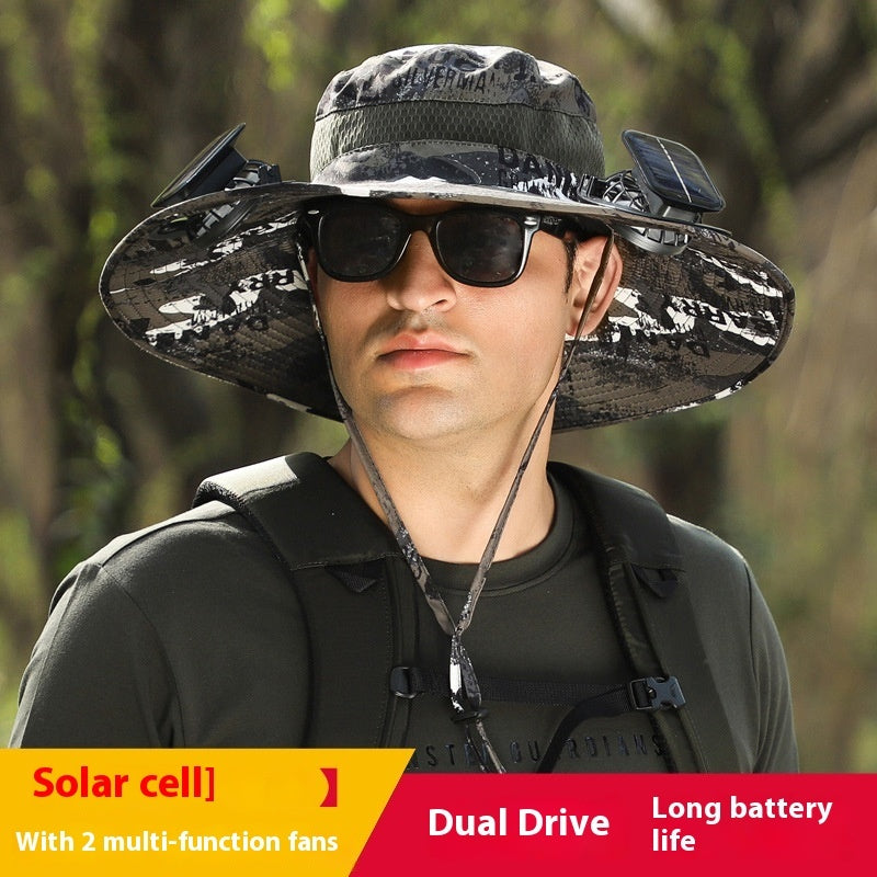 Solar-Powered Cooling Hat – UV Protection + Long Battery | SaraGadgetech
