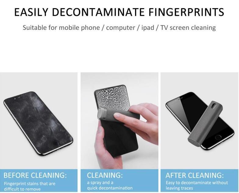 2 In 1 Phone Computer Screen Cleaner Kit For Screen Dust Removal Microfiber Cloth Set - My Store