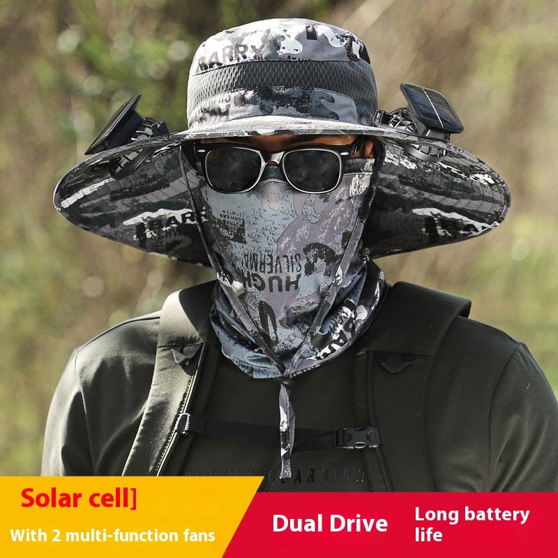 Solar-Powered Cooling Hat – UV Protection + Long Battery | SaraGadgetech
