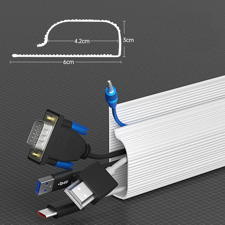 Computer Desk Bottom Cable Management Rack Storage Slot - My Store