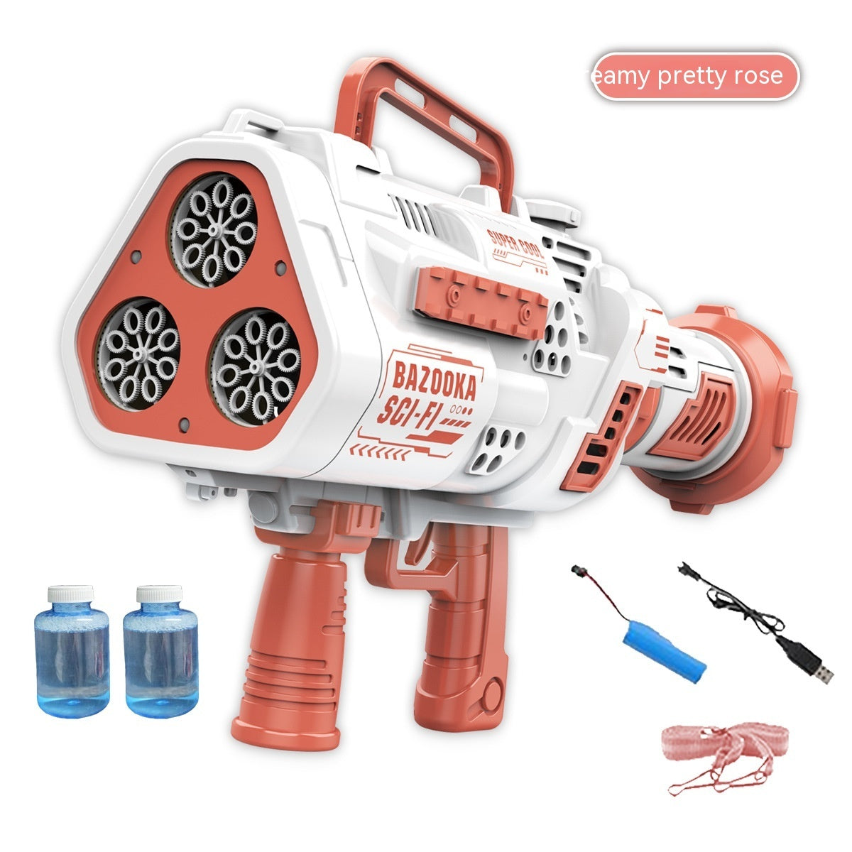 Full-automatic Lighting Bazooka Bubble Gun Children's Toys