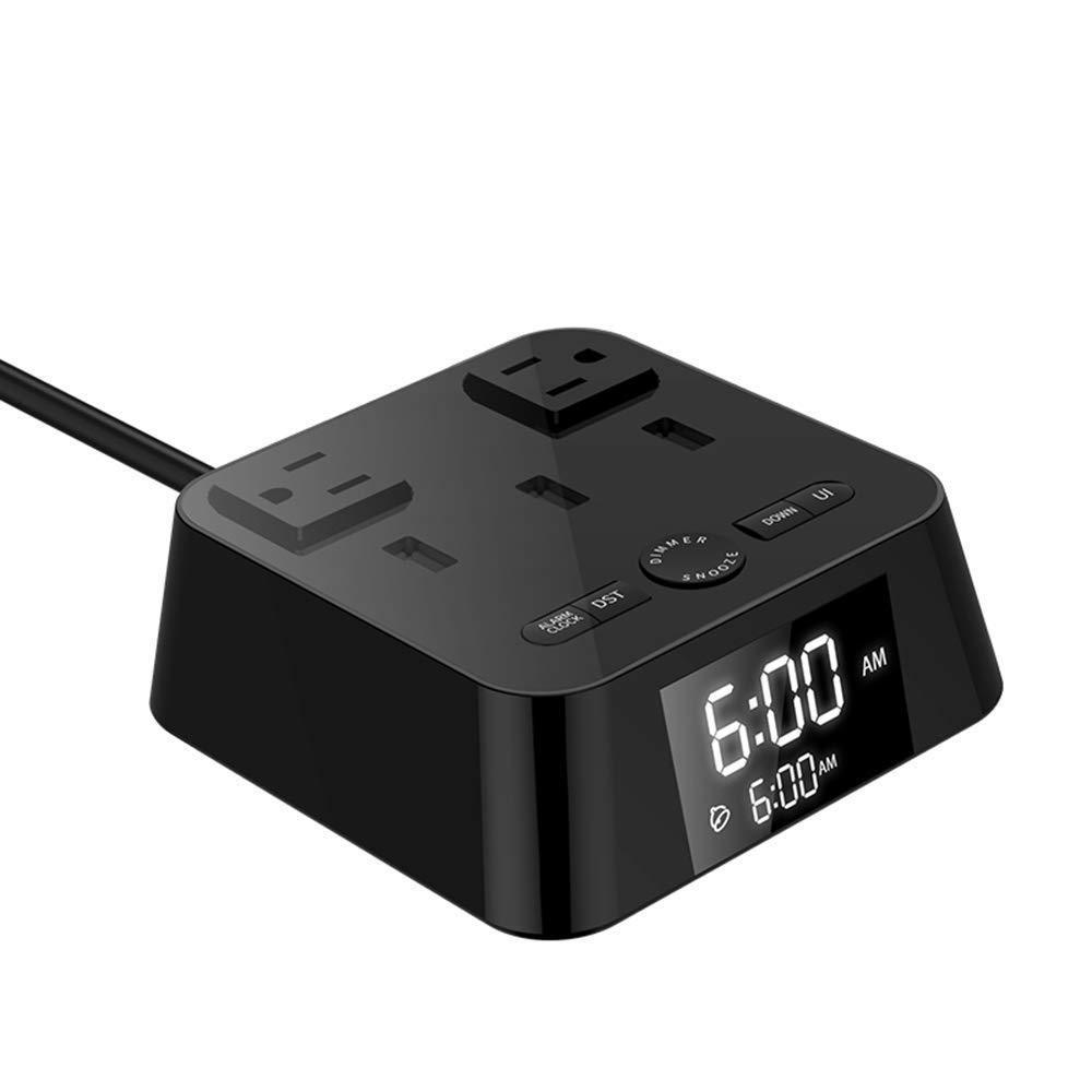 LED American Standard Socket USB Alarm Clock Socket
