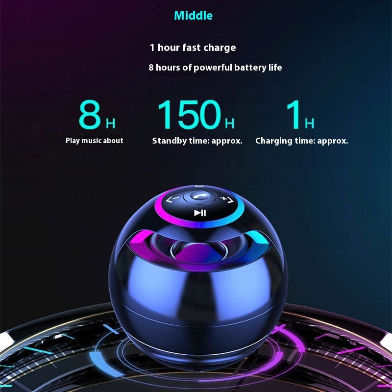 Buntes Licht Bluetooth Audio Super Dynamic Bass Boost Tragbarer kleiner Lautsprecher Mini Hohe Klangqualität Große Lautstärke