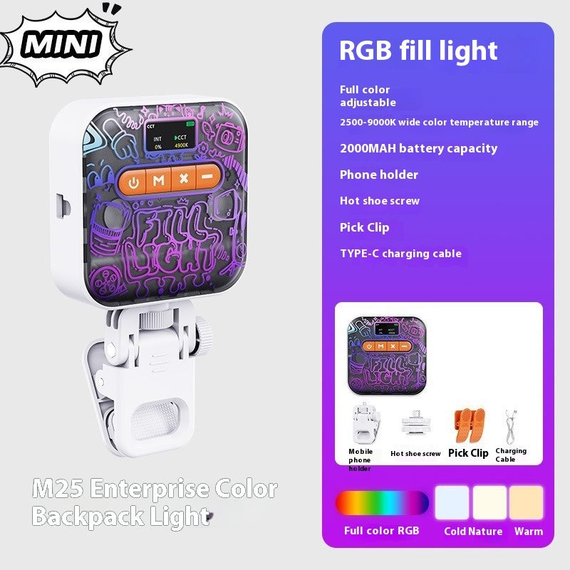 Tofu Light Rgb Pocket Fill Light Live Broadcast Chin Mobile Phone