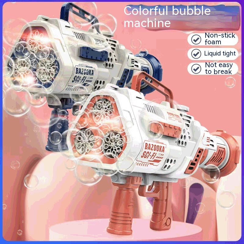 Full-automatic Lighting Bazooka Bubble Gun Children's Toys