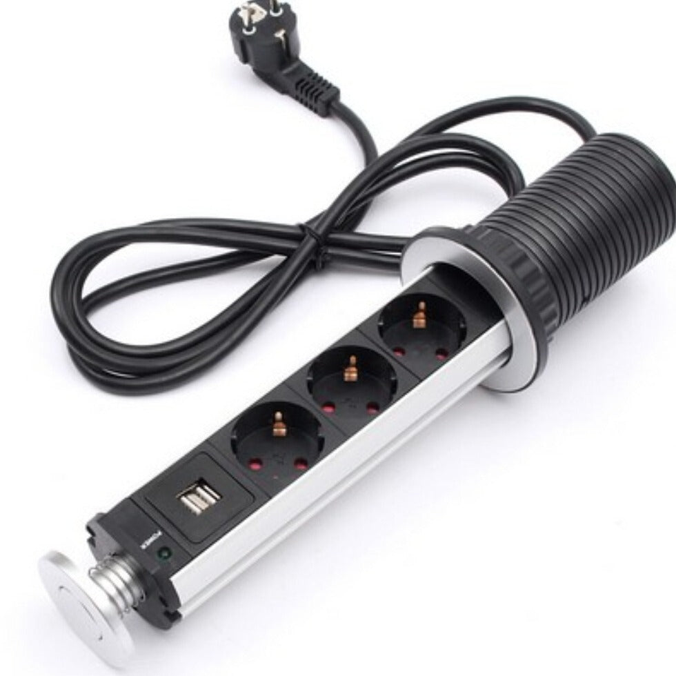 Usb Socket European Standard Office Hidden Desktop Socket - My Store