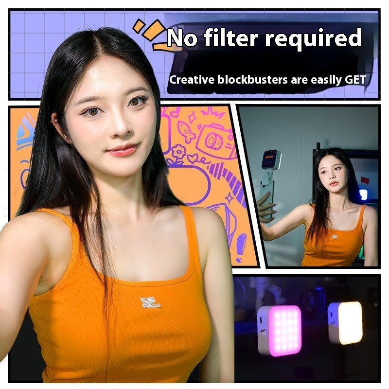 Tofu Light Rgb Pocket Fill Light Live Broadcast Chin Mobile Phone
