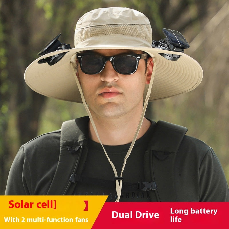 Solar-Powered Cooling Hat – UV Protection + Long Battery | SaraGadgetech