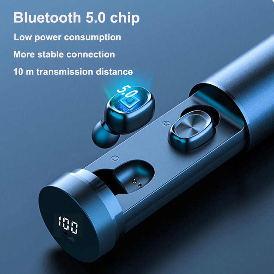 سماعات أذن بلوتوث 5.0 لاسلكية 8D HIFI رياضية مع ميكروفون وسماعات رأس للألعاب والموسيقى