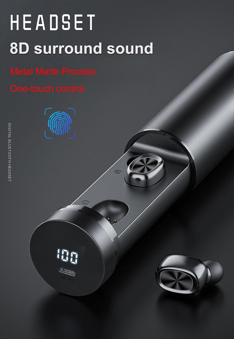 سماعات أذن بلوتوث 5.0 لاسلكية 8D HIFI رياضية مع ميكروفون وسماعات رأس للألعاب والموسيقى