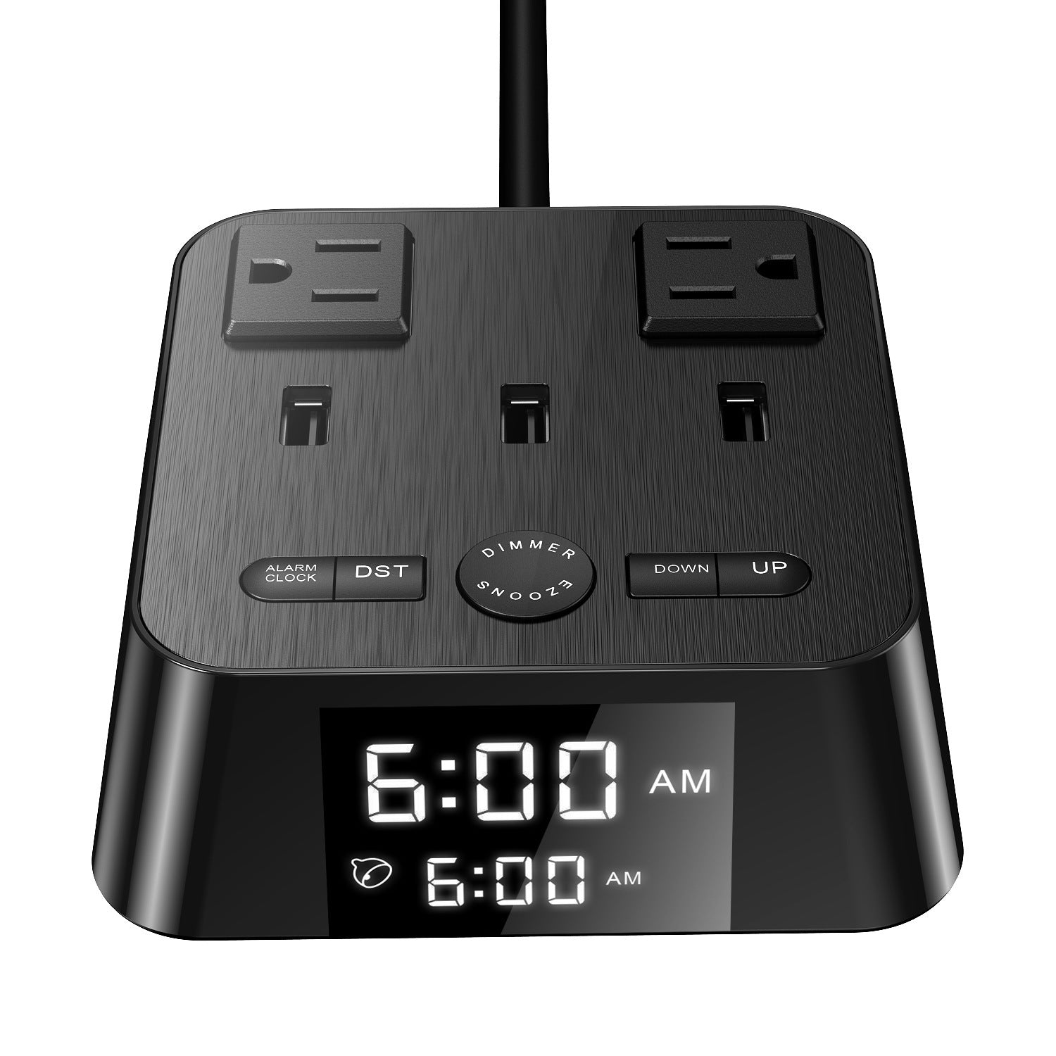 LED American Standard Socket USB Alarm Clock Socket - My Store