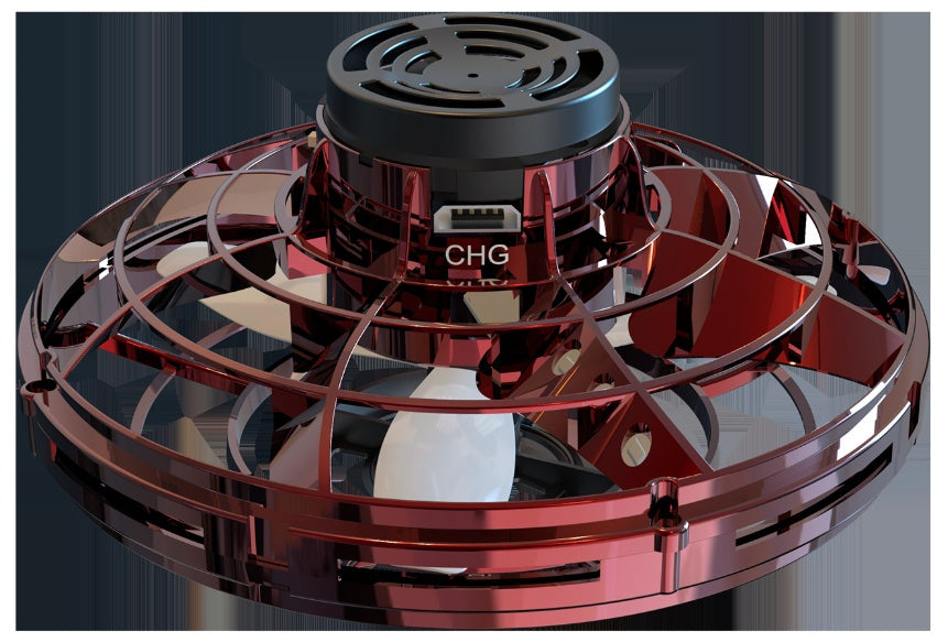 Mini Fingertip Gyro Interactive Decompression Toy Drone LED UFO Type Flying Helicopter Spinner Toy Kids - My Store