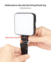 New Mobile Phone Clip Fill Light attached to smartphone