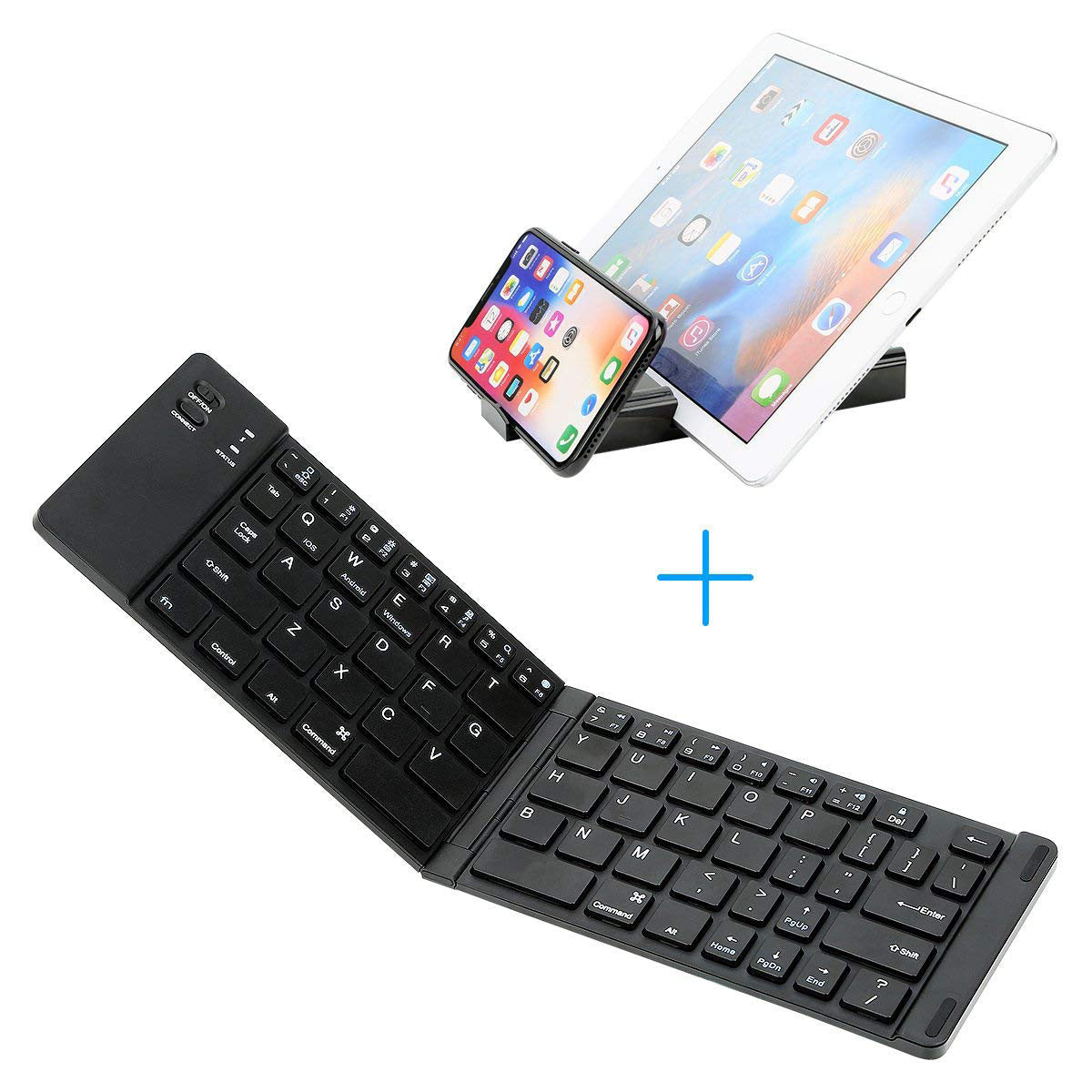 Folding Metal Bluetooth Foldable Keyboard Mini Bluetooth Wireless - My Store