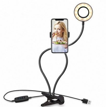 LED-Selfie-Ringlicht für Live-Make-up, verstellbares Licht, 8 cm Ständer