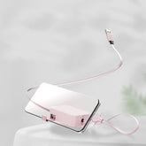 4 In 1 Retractable USB Cable Creative Macaron Type C Micro Cable For I Phone With Phone Stand Charging Data Cable Line Storage Box - My Store