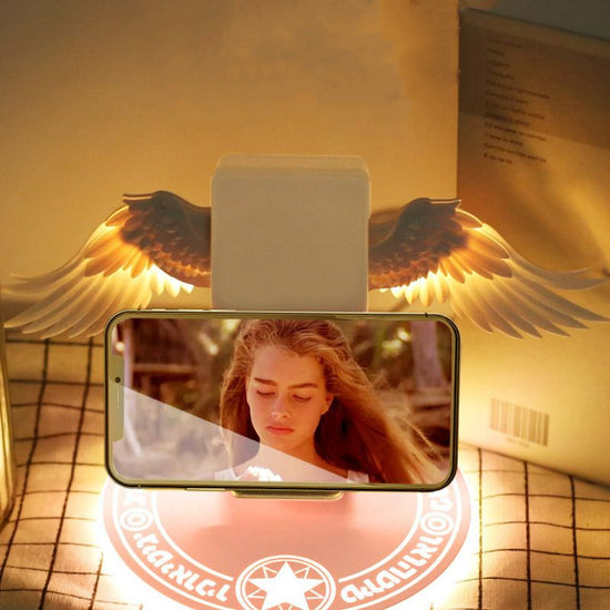 Universal Colorful LED Angel Wings Qi Wireless Charger Charge Dock For Mobile Phone Fast Charger - My Store