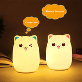 Cartoon silicone lamp clapping lamp colorful night lamp - My Store