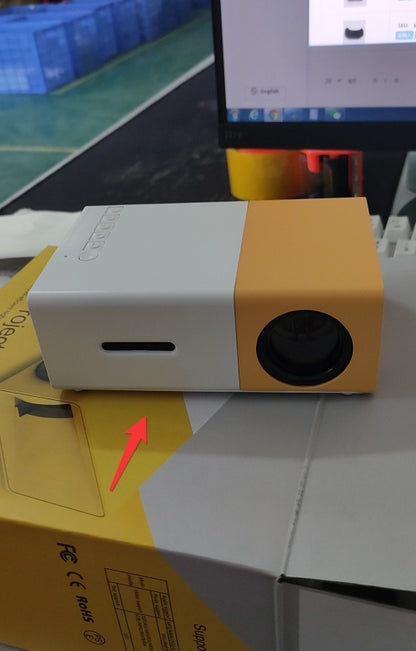 Portable Projector 3D Hd Led Home Theater Cinema HDMI-compatible Usb Audio Projector Yg300 Mini Projector - My Store