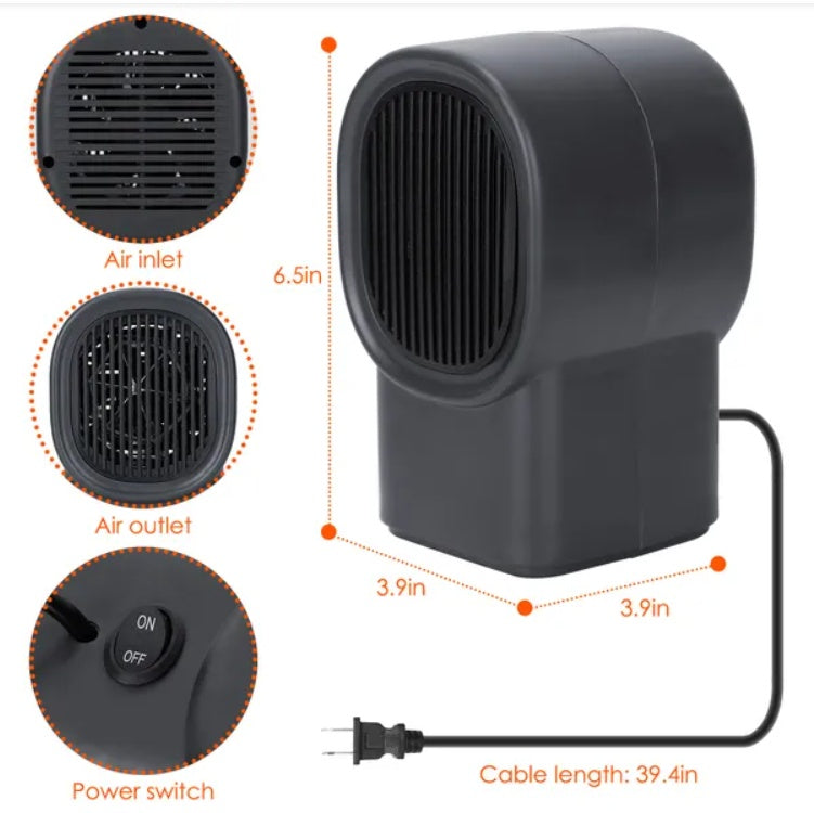 Portable Electric Space Heater 500W | Mini Desktop &amp; Home Use - My Store