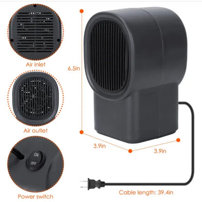 Portable Electric Space Heater 500W | Mini Desktop &amp; Home Use - My Store