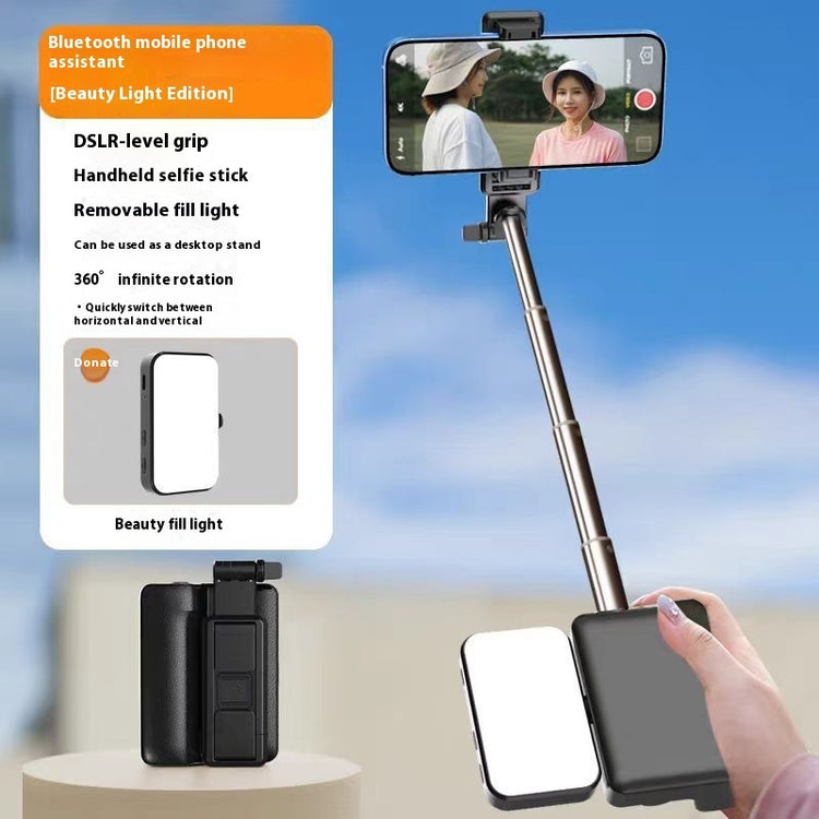 Multifunctional Fill Light Telescopic Stable Selfie Stick - My Store