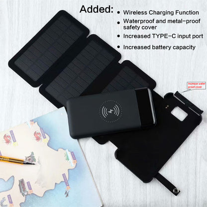 Detachable Solar Power Bank Wireless Charging - My Store