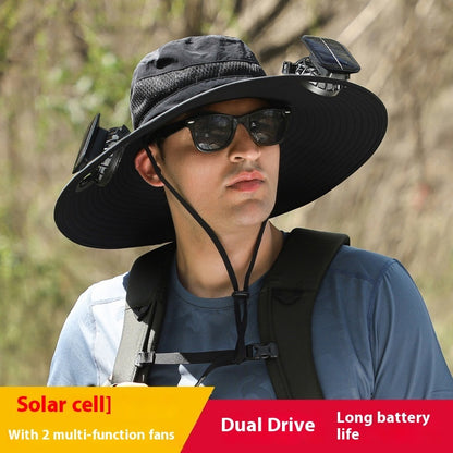 Solar-Powered Cooling Hat – UV Protection + Long Battery | SaraGadgetech