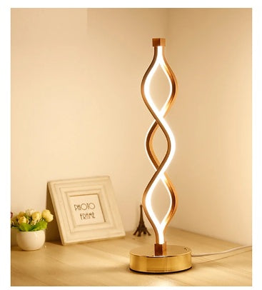 Wave Type LED Desk Lamp Plug-in Three-color Temperature Desk Lamp - My Store