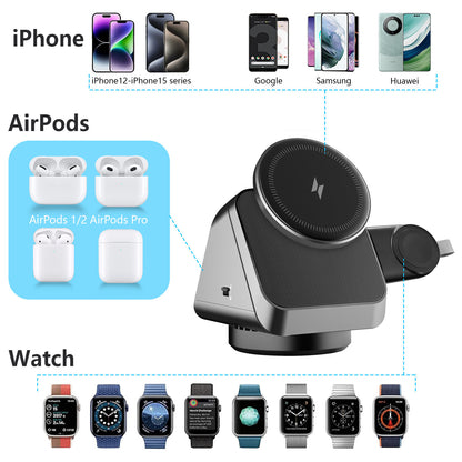 Three-in-one Magsafe Magnetic Wireless Charger Mobile Phone Watch Headset - My Store