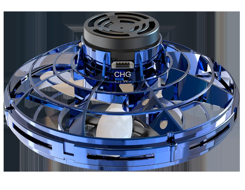 Mini Fingertip Gyro Interactive Decompression Toy Drone LED UFO Type Flying Helicopter Spinner Toy Kids - My Store