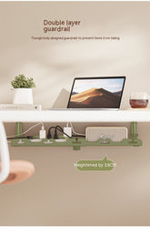 Punch-free Carbon Steel Under Desk Cable Management Rack - My Store