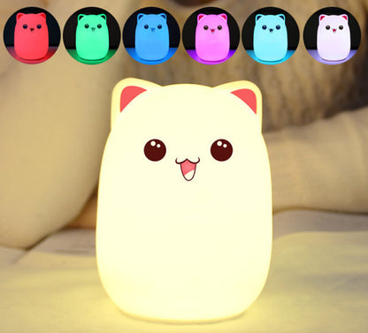 Cartoon silicone lamp clapping lamp colorful night lamp - My Store