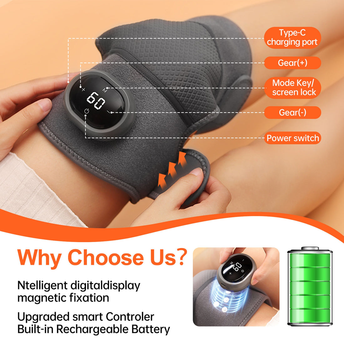 Trending Rechargeable Knee Comfort Pad Smart Relief Portable Care - My Store