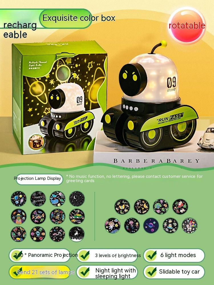 LED Night Light Starry Sky Projector Galaxy Robot Projection Lamp Bluetooth Music For Kids Bedroom Home Party Decoration - My Store