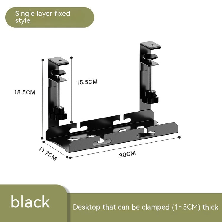 Punch-free Carbon Steel Under Desk Cable Management Rack - My Store