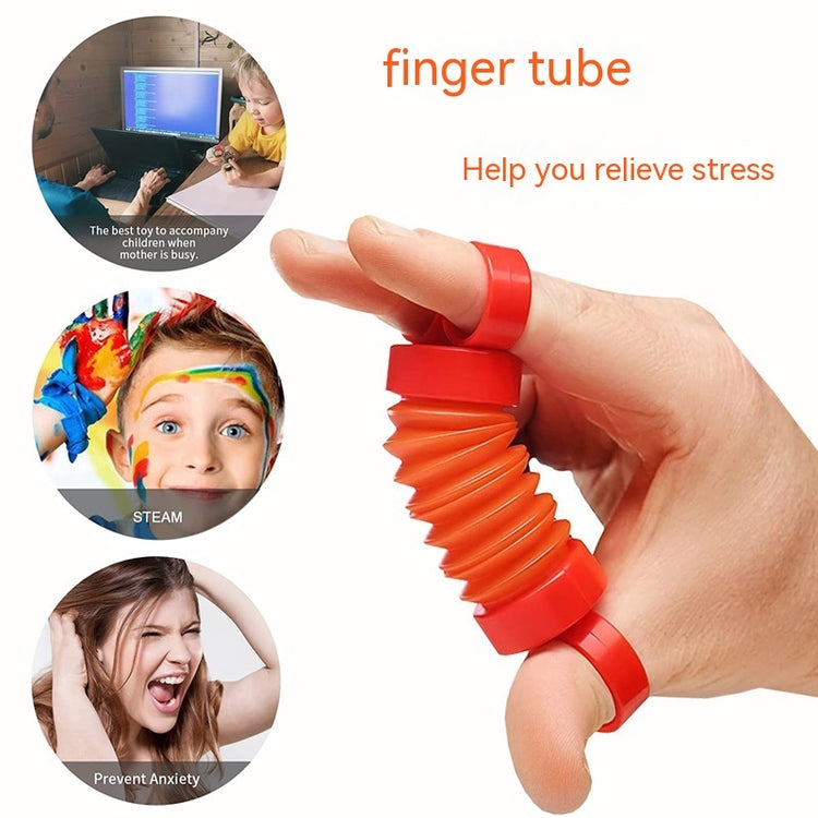 Finger Popper Fidget Toys Finger Exercise Decompression Stretch Tube Toy Occupational Therapy Toys - My Store