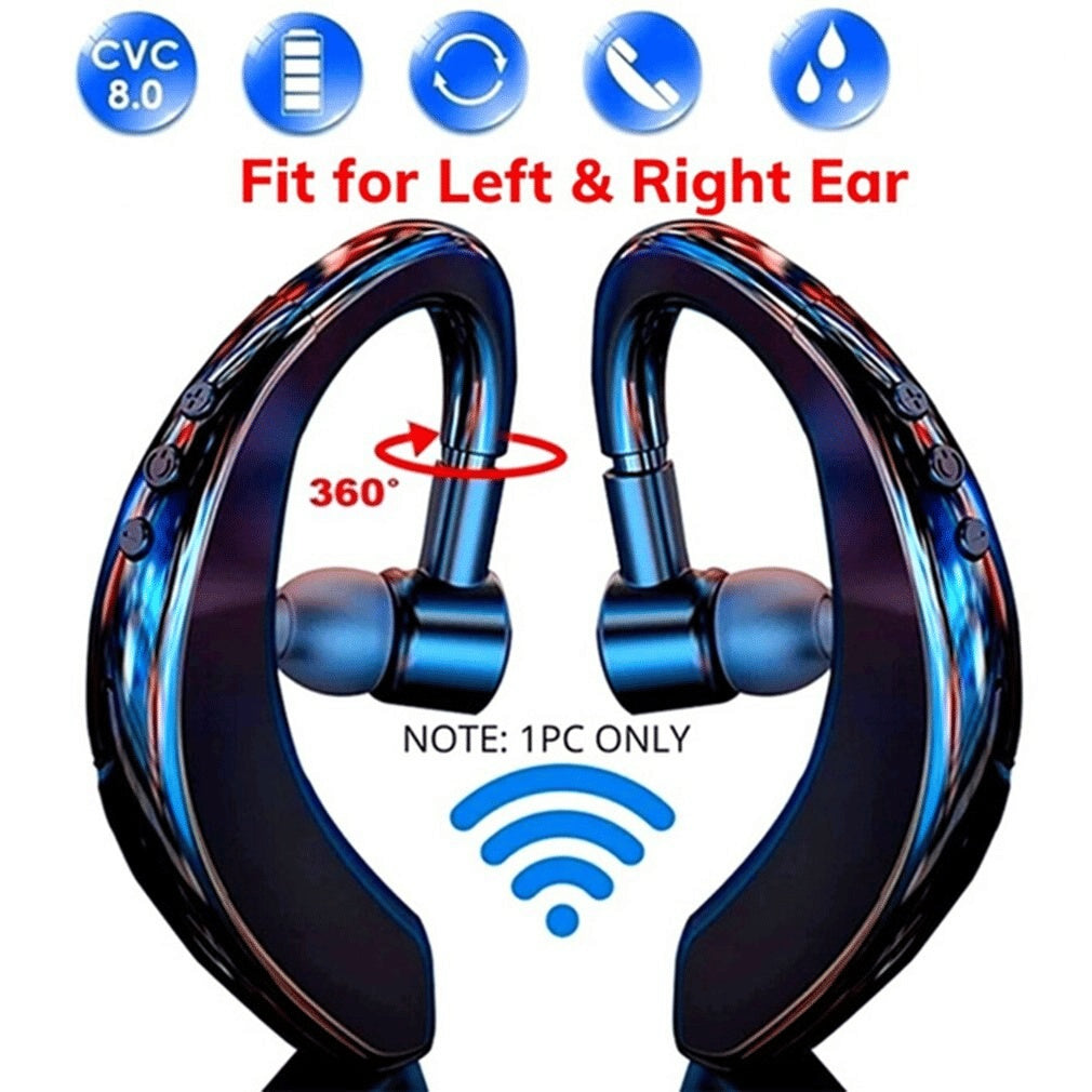 Wireless Bluetooth 5.0 Earpiece Headset Driving Trucker Earbuds Noise Cancelling - My Store