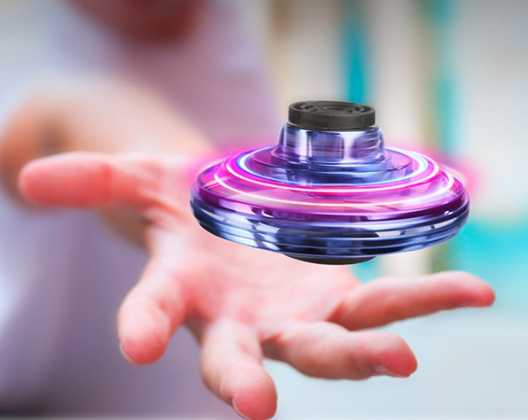 Mini Fingertip Gyro Interactive Decompression Toy Drone LED UFO Type Flying Helicopter Spinner Toy Kids - My Store