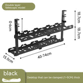 Punch-free Carbon Steel Under Desk Cable Management Rack - My Store